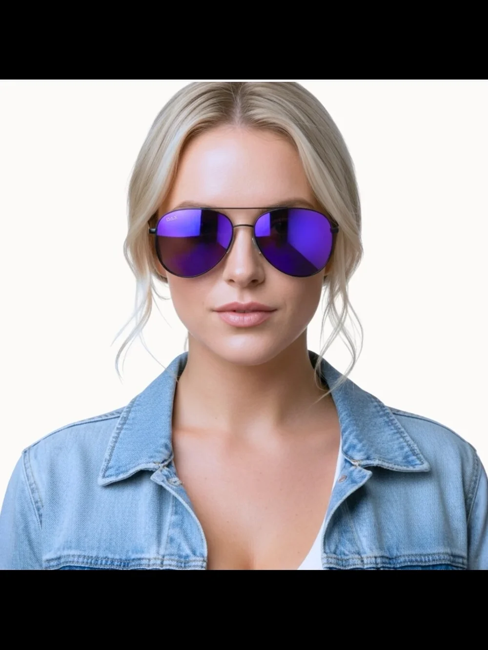 Purple Aviator Sunglasses for Women